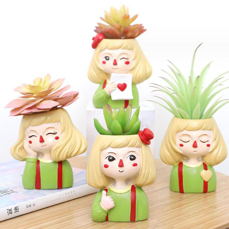 Bonsai Garden Europe - Creative Resin Cute Clown Girl Flowerpot
