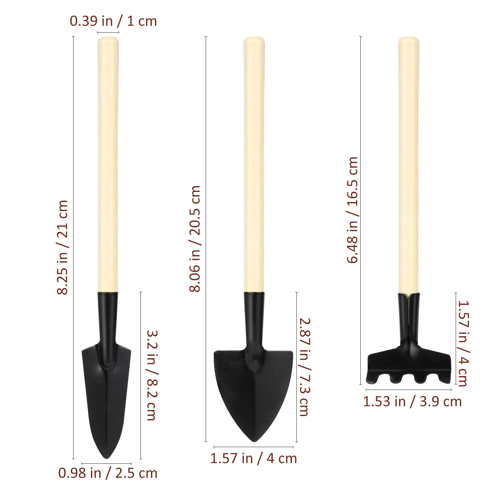 2Sets Mini Garden Tools Set Ga - Bonsai Garden Rake 评论和价格