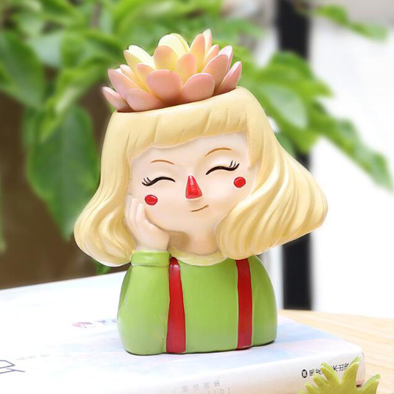 Creative Resin Cute Clown Girl - Bonsai Garden Europe 评论和价格
