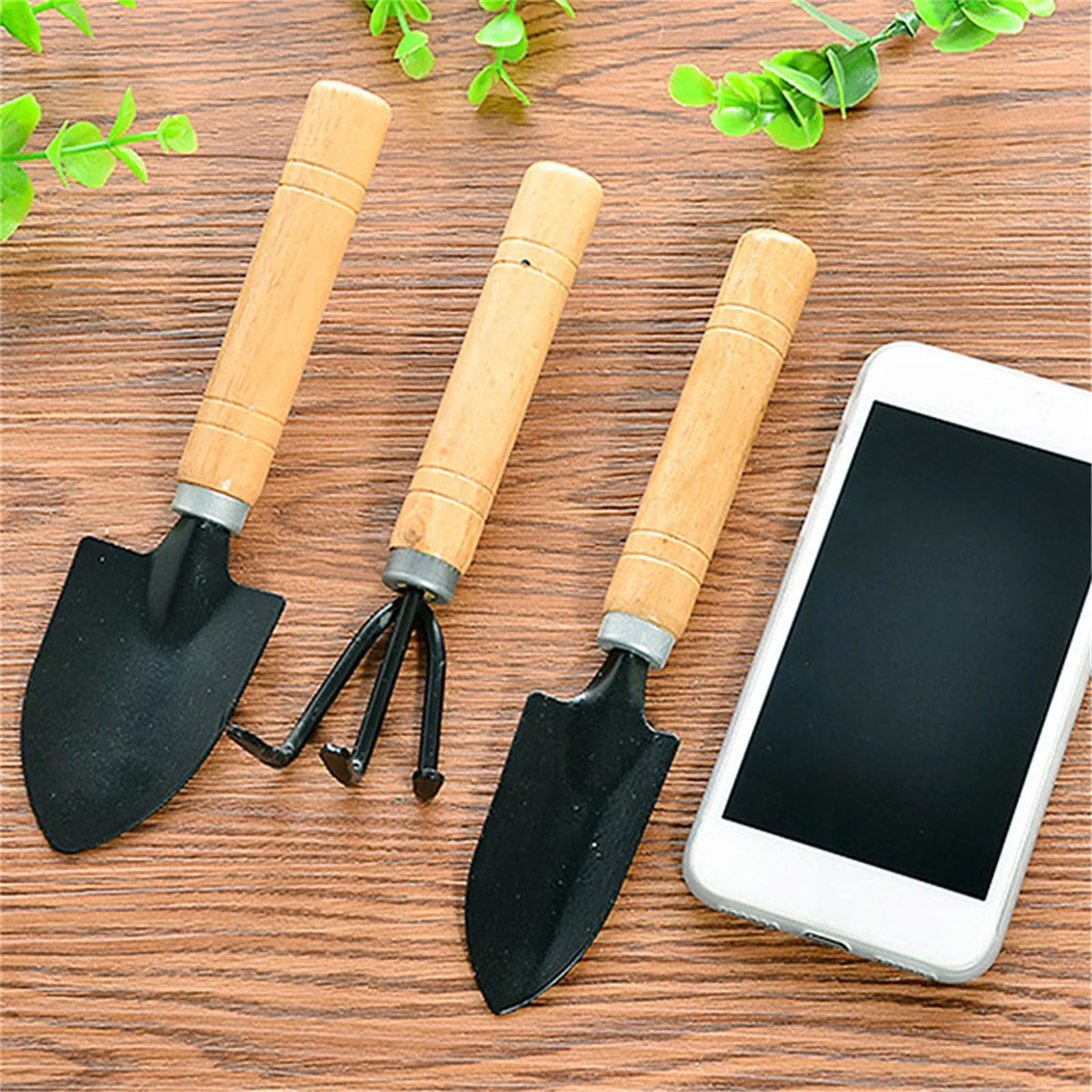 3-Piece Mini Garden Tools Set, - Bonsai Garden Rake 评论和价格