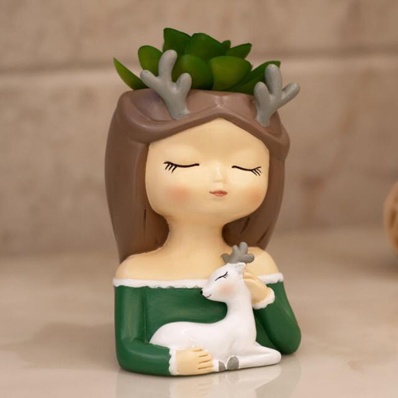 Creative Resin Fleshy Flowerpo - Bonsai Garden Europe 评论和价格