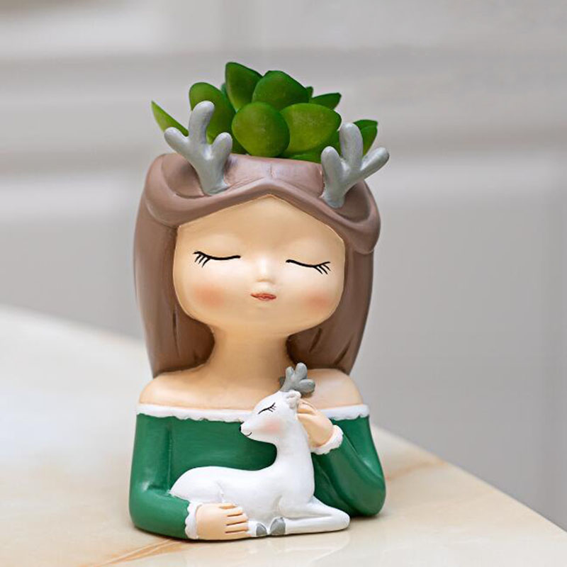 Creative Resin Fleshy Flowerpo - Bonsai Garden Europe 评论和价格